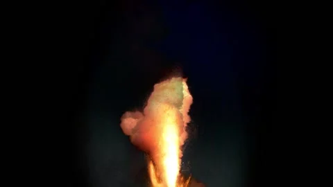 Fire flame smoke loop animation 스톡 동영상 146000284
