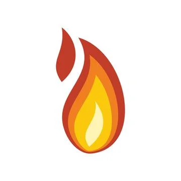 Fire flame speed icon, flat style 库存插图