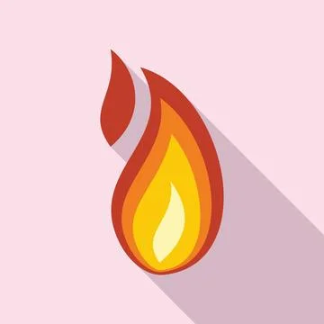 Fire flame speed icon, flat style Illustrazione stock