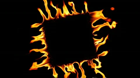 Fire flame. Square frame Stock Footage 823405