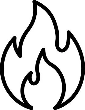 Fire flame symbol for calorie burning power Stock Illustration