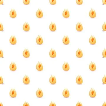 Fire flame symbol pattern repeating on white Illustrazione stock