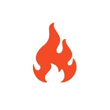 Fire Flame Symbol. Web Icon Logo Template Design Element. Stock Illustration