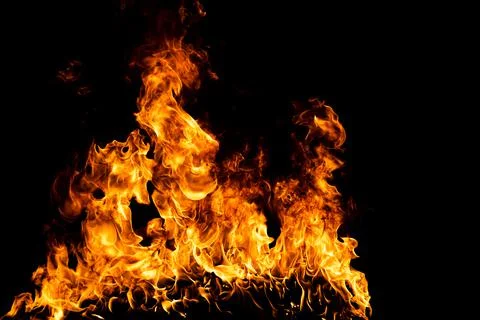 Fire flame texture for banner background. Burn abstract lights. Stock Photos