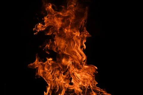 Fire flame texture for banner background. Burn abstract lights. Stock Photos