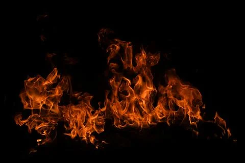 Fire flame texture for banner background. Burn abstract lights. Stock Photos