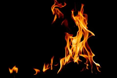 Fire flame texture. Burning material backdrop. Burn effect pattern. Blaze a.. Stock Photos