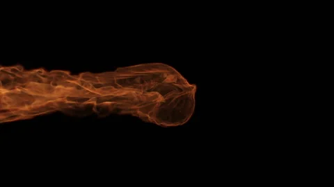 Fire flame thrower isolated overlay on black background Stock Footage 237364623