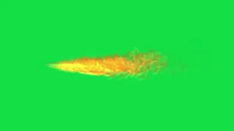 Fire Flame Thrower Spray Animation On Green Screen Background Stock-Footage 303448010