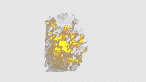 Fire flame on a transparent background, visual effects with Alpha channel Video stock 276864573