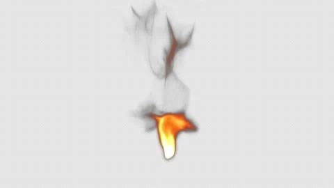 Fire flame transparent burning effect video. Realistic fiery flaming slow Stock Footage 317372393