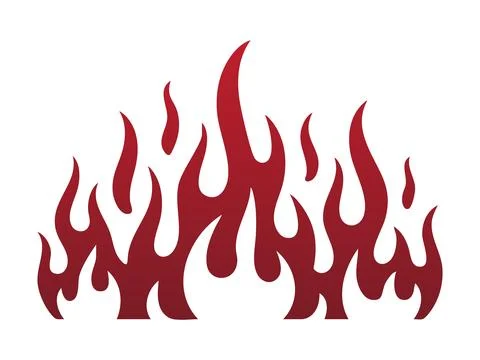 Fire flame vector effect. Flame symbols. Realistic hot danger vintage fire .. Stock Illustration