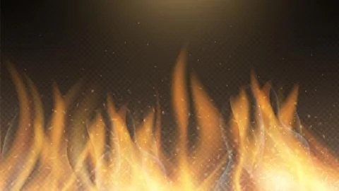Fire flame. Vector fire effect background. Red burning sparks backdrop 스톡 일러스트