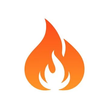 Fire flame vector hot icon. Fire abstract bonfire flammable background flame Illustrazione stock