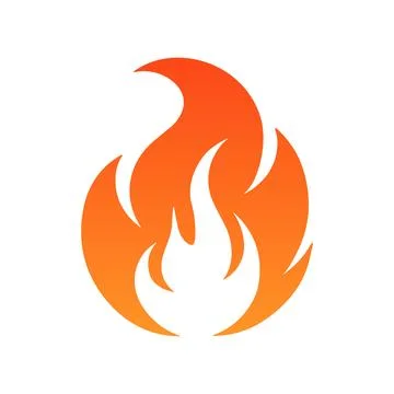 Fire flame vector hot icon. Fire abstract bonfire flammable background flame Stock Illustration