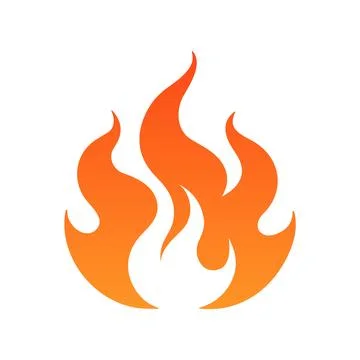 Fire flame vector hot icon. Fire abstract bonfire flammable background flame Illustrazione stock