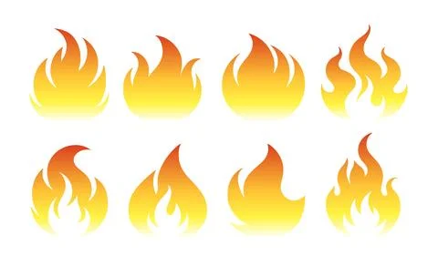 Fire flame vector hot icon. Fire abstract bonfire flammable background flame Illustrazione stock