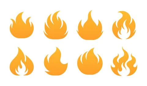 Fire flame vector hot icon. Fire abstract bonfire flammable background flame イラスト素材