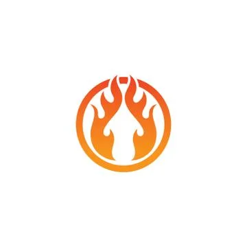 Fire flame vector illustration design template Stock Illustration