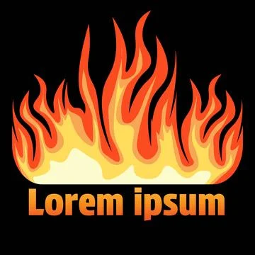 Fire flame vector illustration element Illustrazione stock