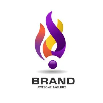 Fire Flame vector logo design vector Stock Illustration
