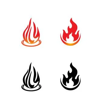 Fire Flame Vector Sign Stock Illustration