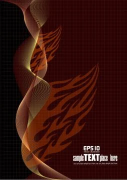 Fire flame wave background. Eps 10 vector background Stock Illustration