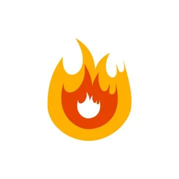 Fire flame on white background. Stock Vector illustration. Stock Illustration