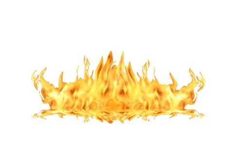 Fire flame on white Stock Illustration