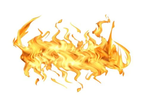 Fire flame on white Stock Illustration