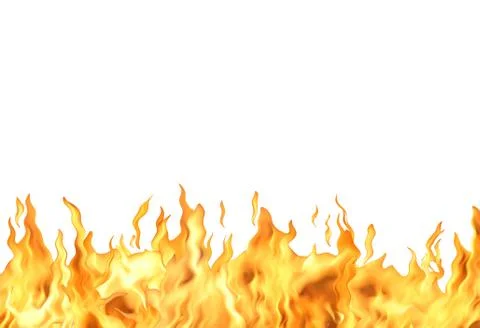 Fire flame on white Stock Illustration