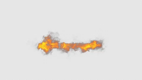 Fire Flame on Wood with Alpha Channel Stock Footage 145243882