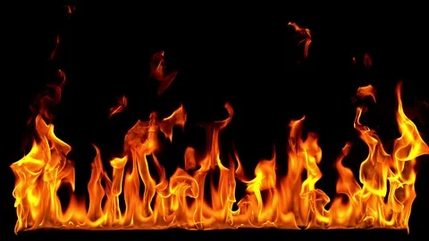 Fire Flames in 1000fps Super Slow Motion Isolated on Black Background. Stock Footage 115771077