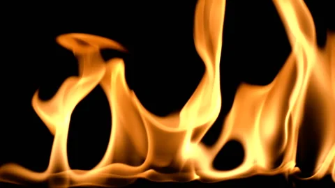 Fire flames abstract on black background. slow motion Stock Footage 88729643