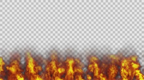 Fire Flames. Alpha Channel Stock Footage