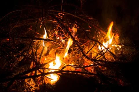 Fire flames and background Stock Photos