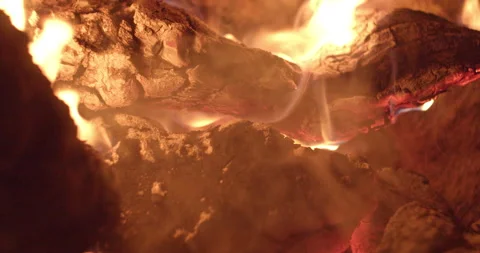 Fire flames and burning wood. Stock Footage 164493464
