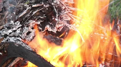 Fire flames and sparks Stock-Footage 48846749