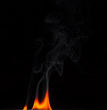 Fire flames on a  background Stock Photos