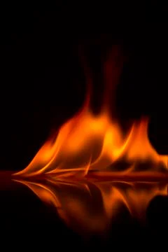 Fire flames on a  background Foto stock
