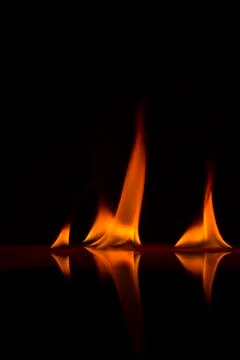 Fire flames on a  background Stock Photos