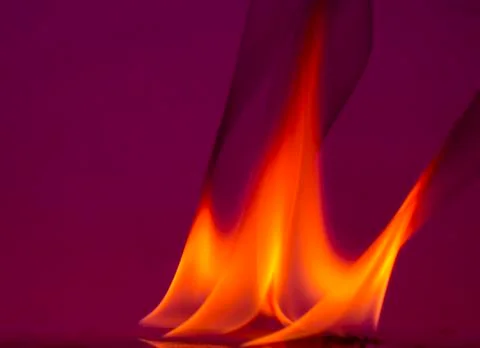 Fire flames on a  background Stock Photos