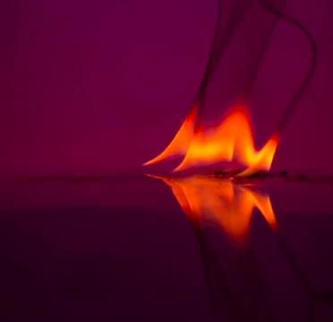 Fire flames on a  background Foto stock