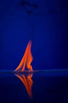 Fire flames on a  background Stock Photos