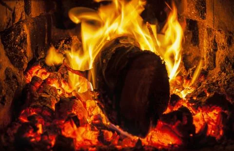 Fire flames background Stock Photos