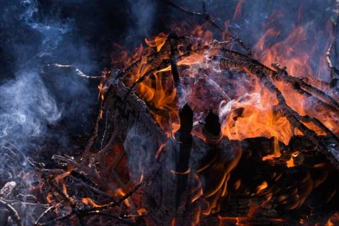 Fire flames background Stock Photos