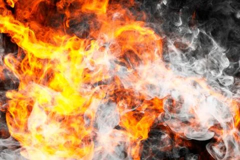 Fire flames background. Stock Photos
