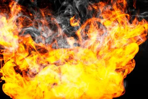 Fire flames background. Stock Photos
