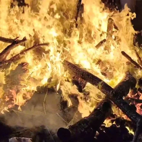 Fire flames on black background, Blaze fire flame texture background, Beaut.. Stock Footage 329286787