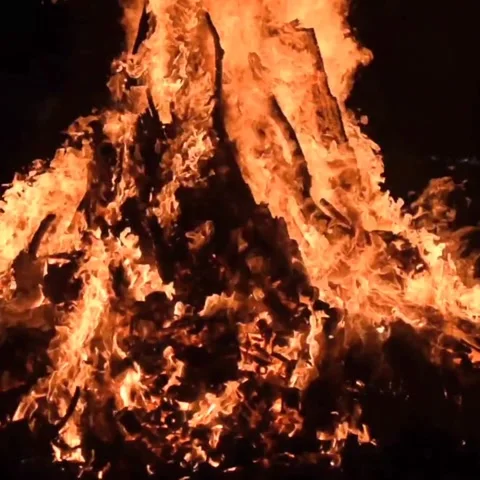 Fire flames on black background, Blaze fire flame texture background, Beaut.. Stock Footage 329286834